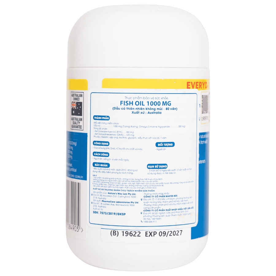 Nature’s Way Odourless Fish Oil 1000mg