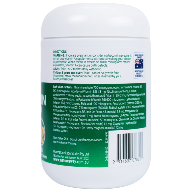 Viên uống Nature’s Way Complete Daily Multivitamin Bổ Sung Vitamin và Khoáng Chất 200 Viên