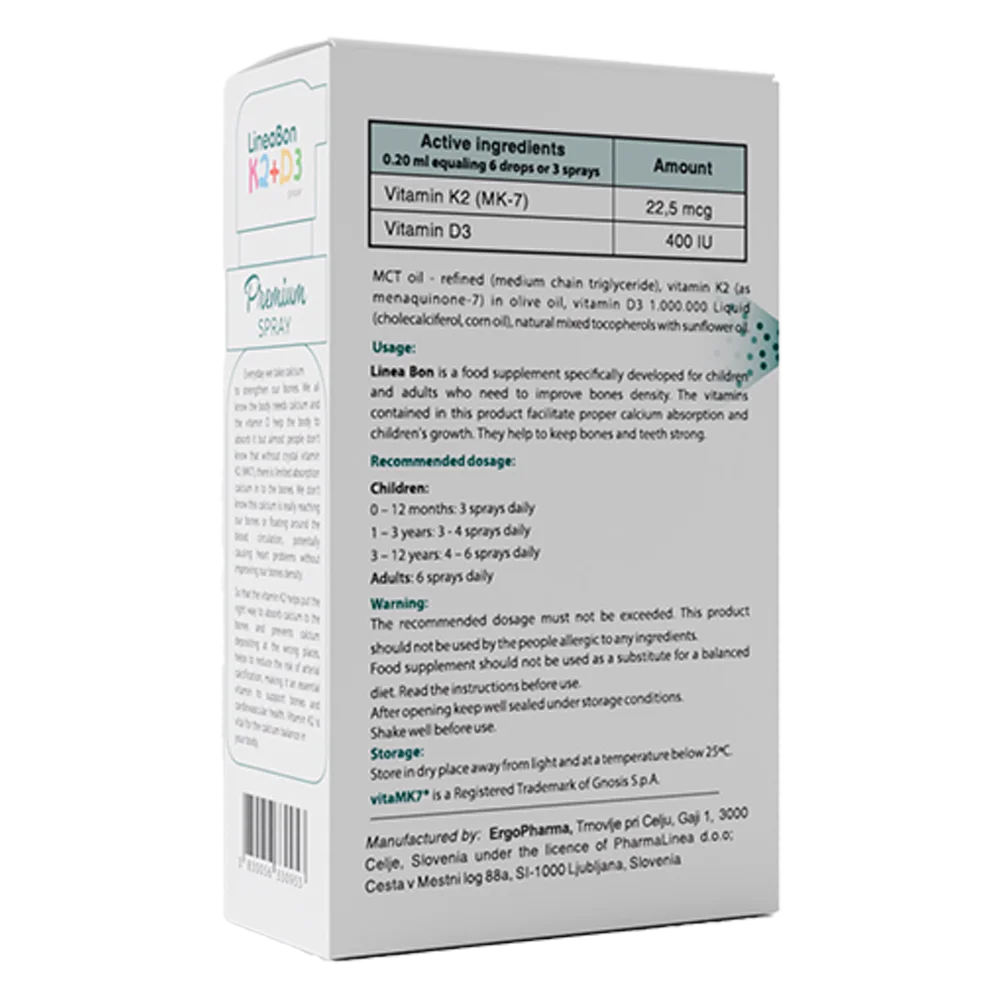LineaBon D3K2 xịt 10ml (màu xanh)