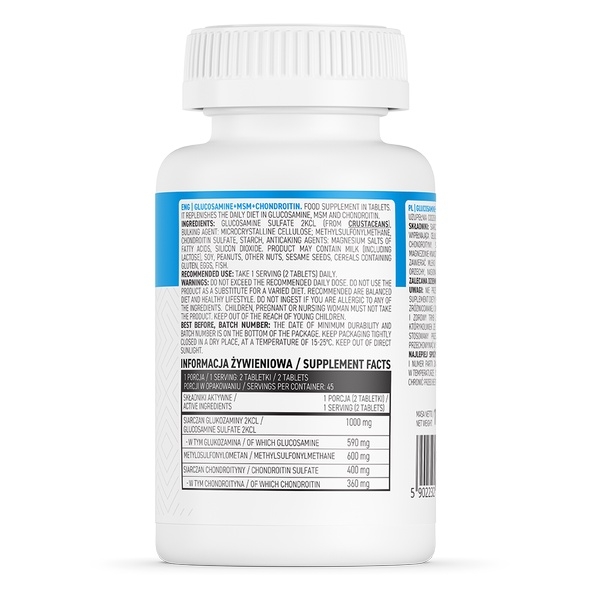 OstroVit Glucosamine + MSM + Chondroitin (90 viên)