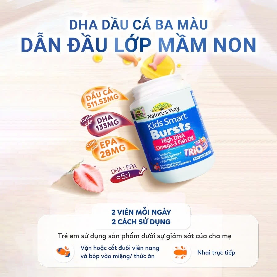 Nature's Way Omega-3 Fish Oil Trio 60 Viên