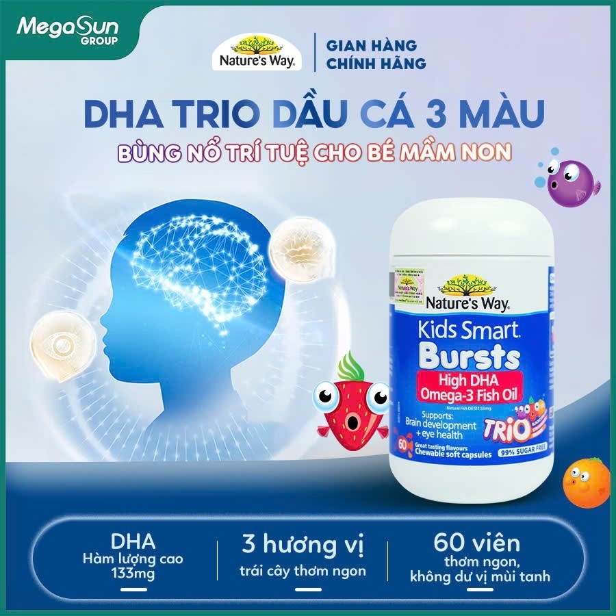 Nature's Way Omega-3 Fish Oil Trio 60 Viên