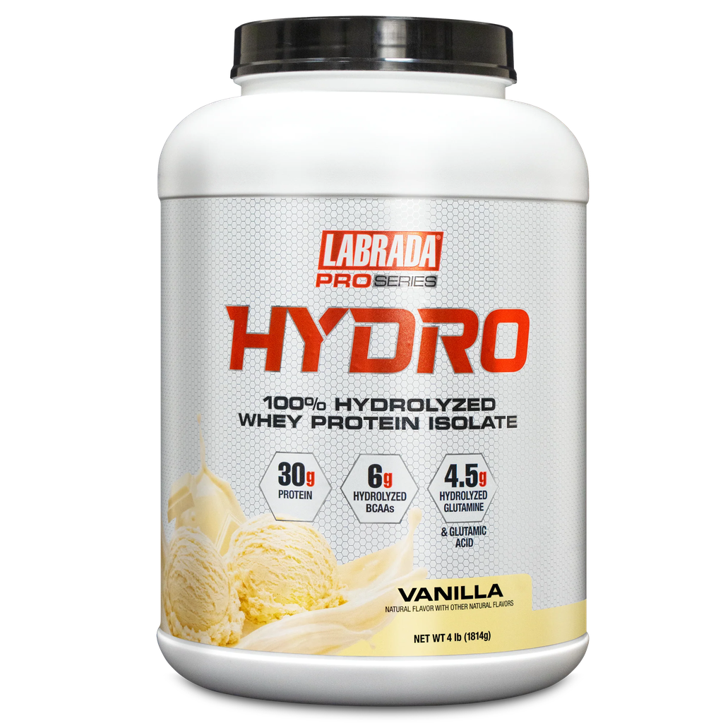 Labrada Nutrition HYDRO 4Lbs, 100% Hydrolyzed Whey Protein Isolate