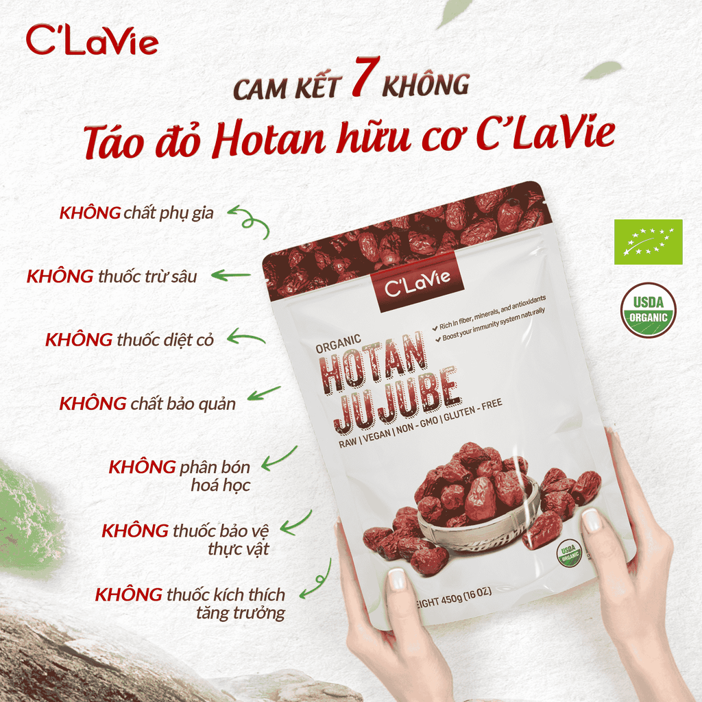 Táo đỏ Hotan hữu cơ C'LaVie 450g