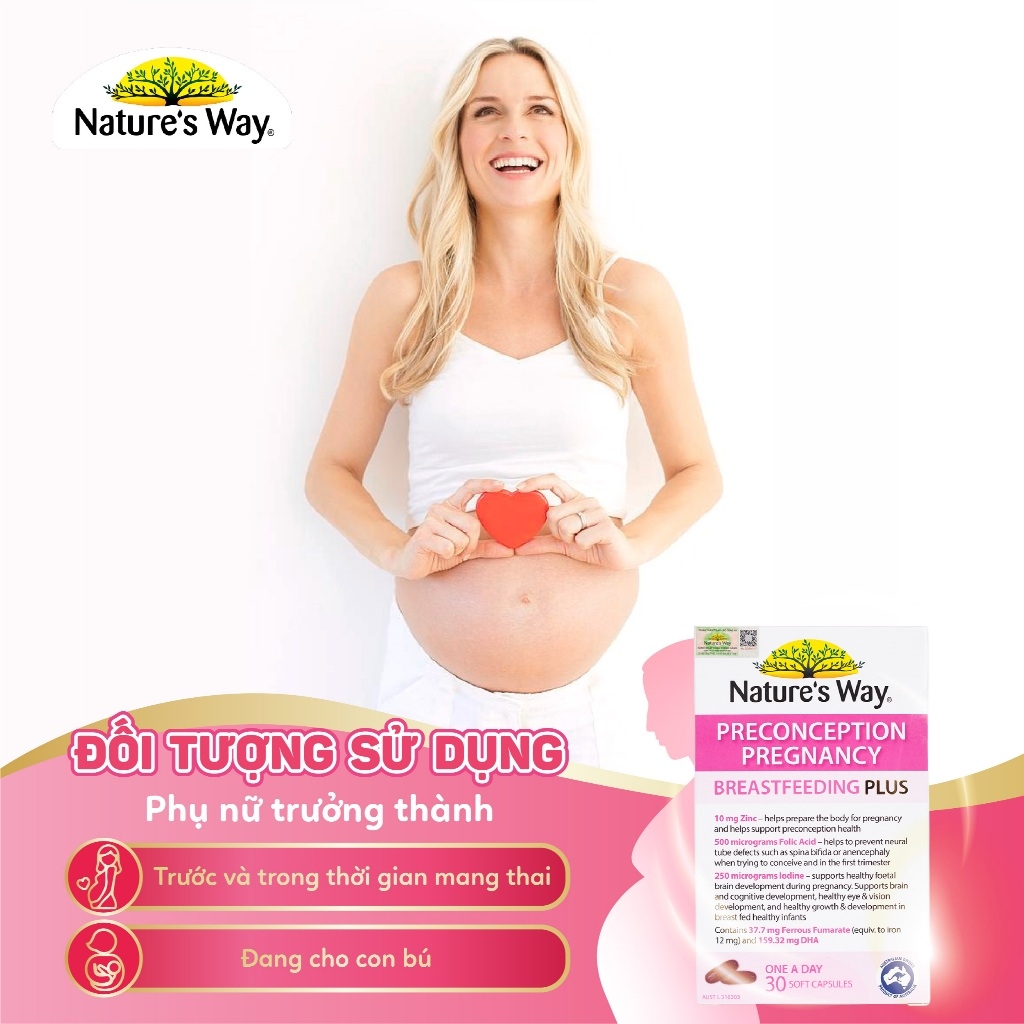 Nature's Way PreConception Pregnancy Breastfeeding Plus 30 Viên