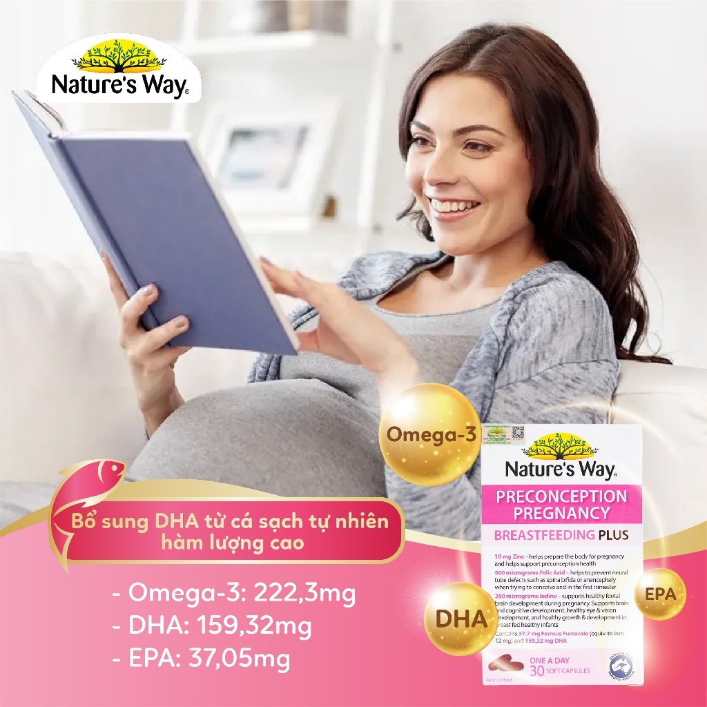 Nature's Way PreConception Pregnancy Breastfeeding Plus 30 Viên