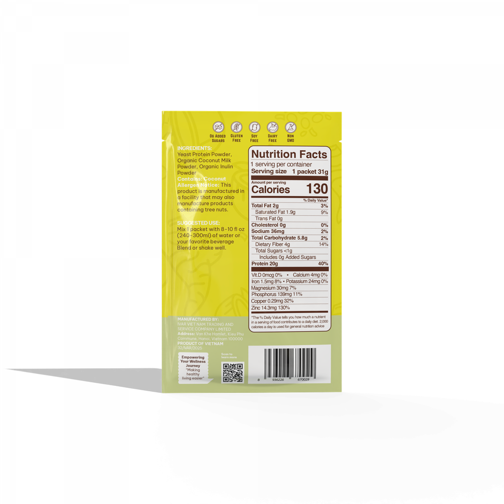 Yeast Hero Protein Powder Avocado Matcha, 20 gói