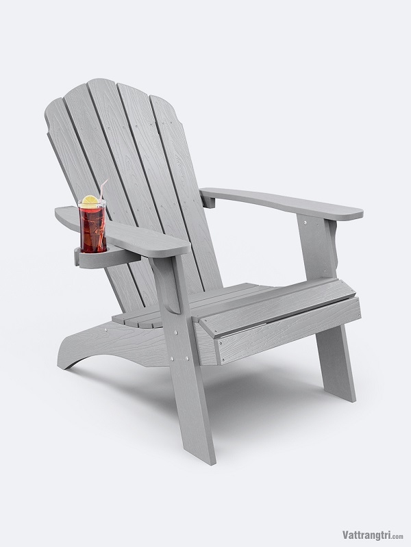 Ghế ngả thư giãn gỗ ngoài trời màu xám sơn inchem Mỹ | vattrangtri.com