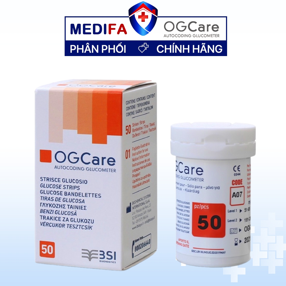 Que thử đường huyết Ogcare (50 que)