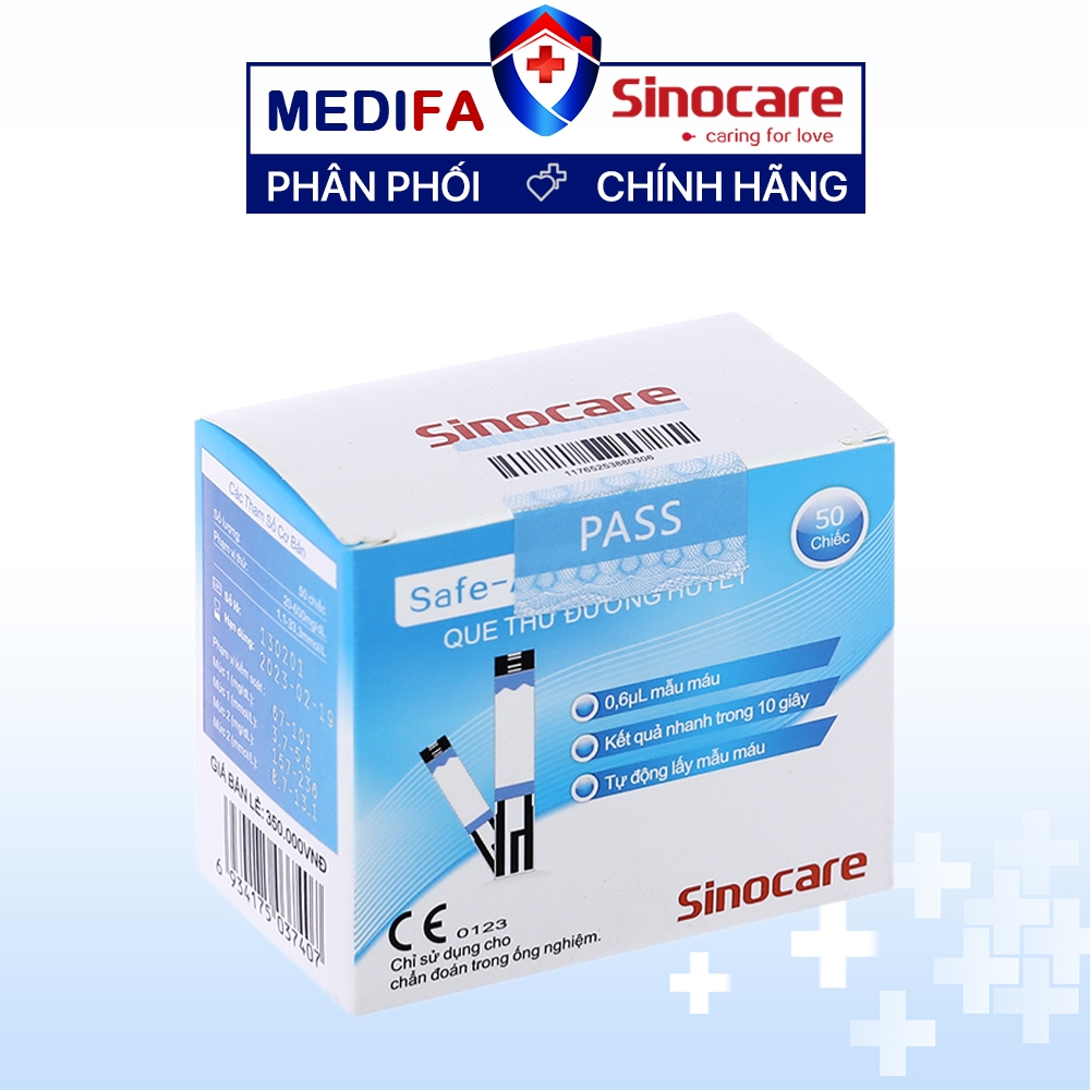 Que thử đường huyết Sinocare Safe Accu