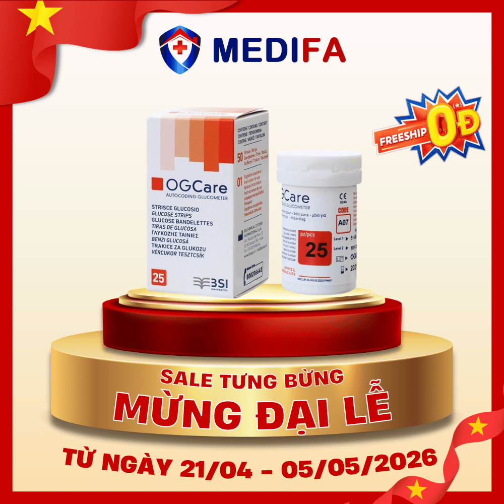 Que thử đường huyết Ogcare (25 que)