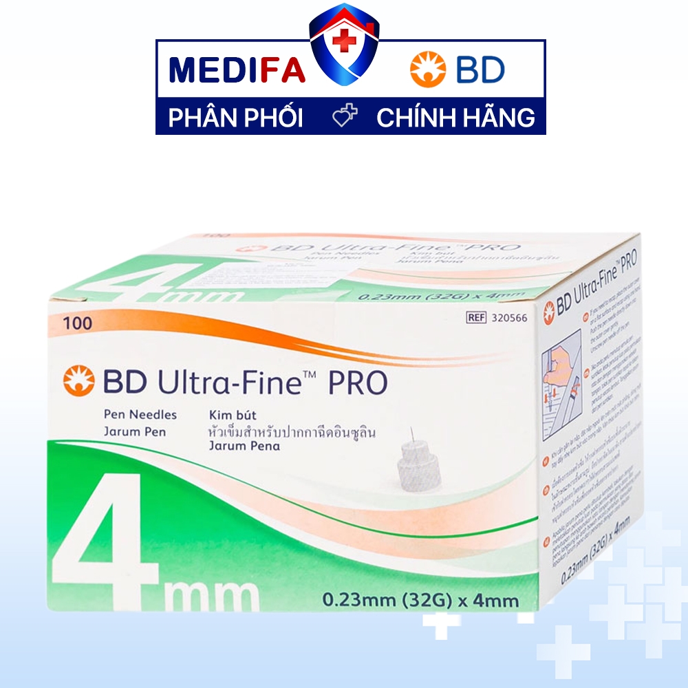 Đầu kim tiêm Insuline BD Ultra - Fine Pro 32G (0.23mm x 4mm)