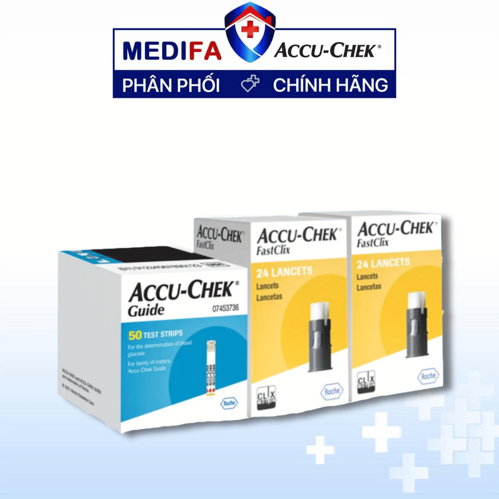[COMBO] 50 Que Thử Đường Huyết ACCU-CHEK® Guide & 48 Kim Lấy Máu ACCU-CHEK® FastClix