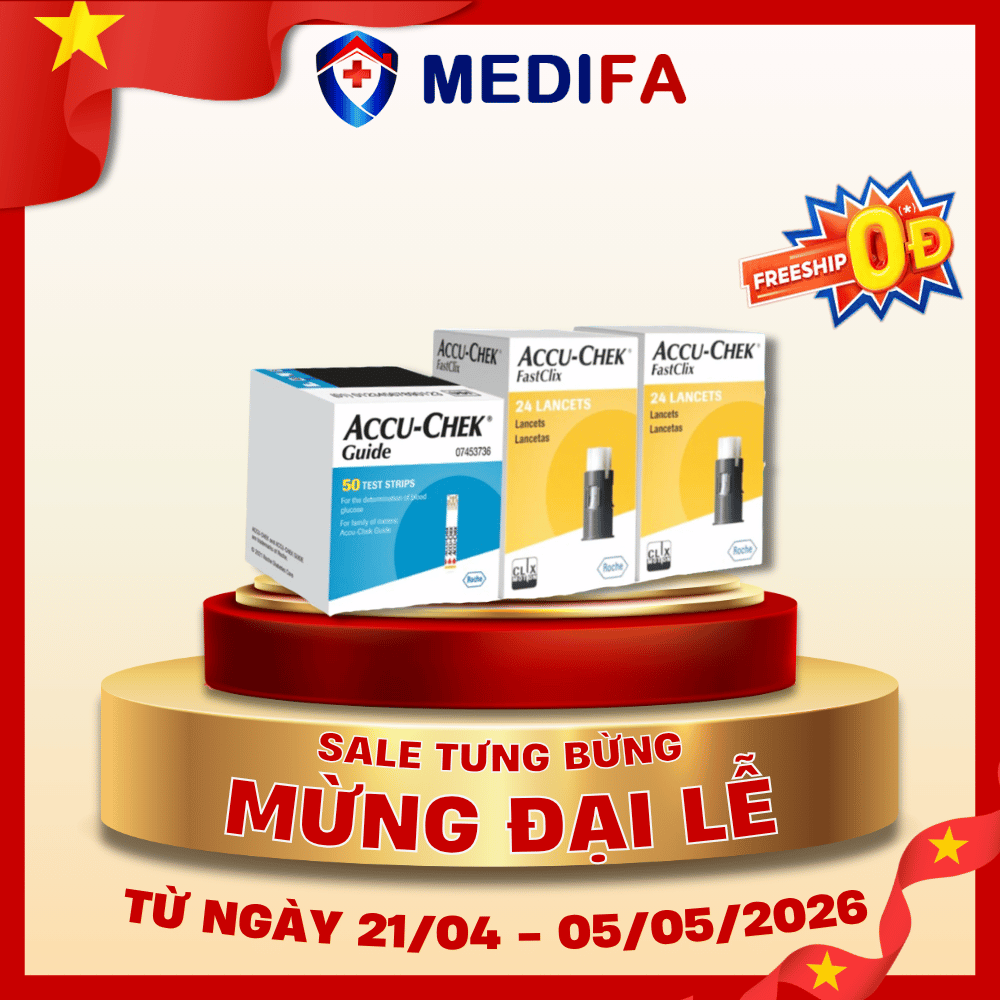 [COMBO] 50 Que Thử Đường Huyết ACCU-CHEK® Guide & 48 Kim Lấy Máu ACCU-CHEK® FastClix