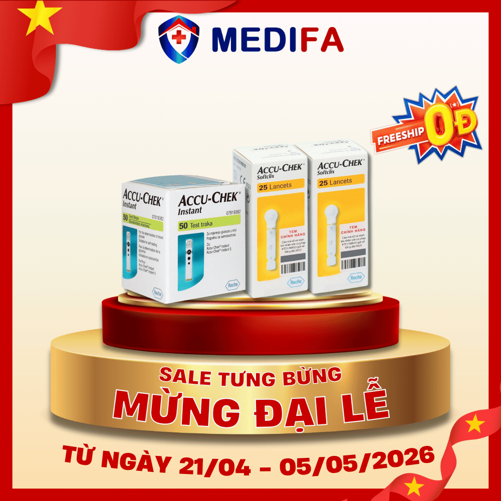 [COMBO] 50 Que Thử Đường Huyết ACCU-CHEK® Instant & 50 Kim Lấy Máu ACCU-CHEK® SoftClix