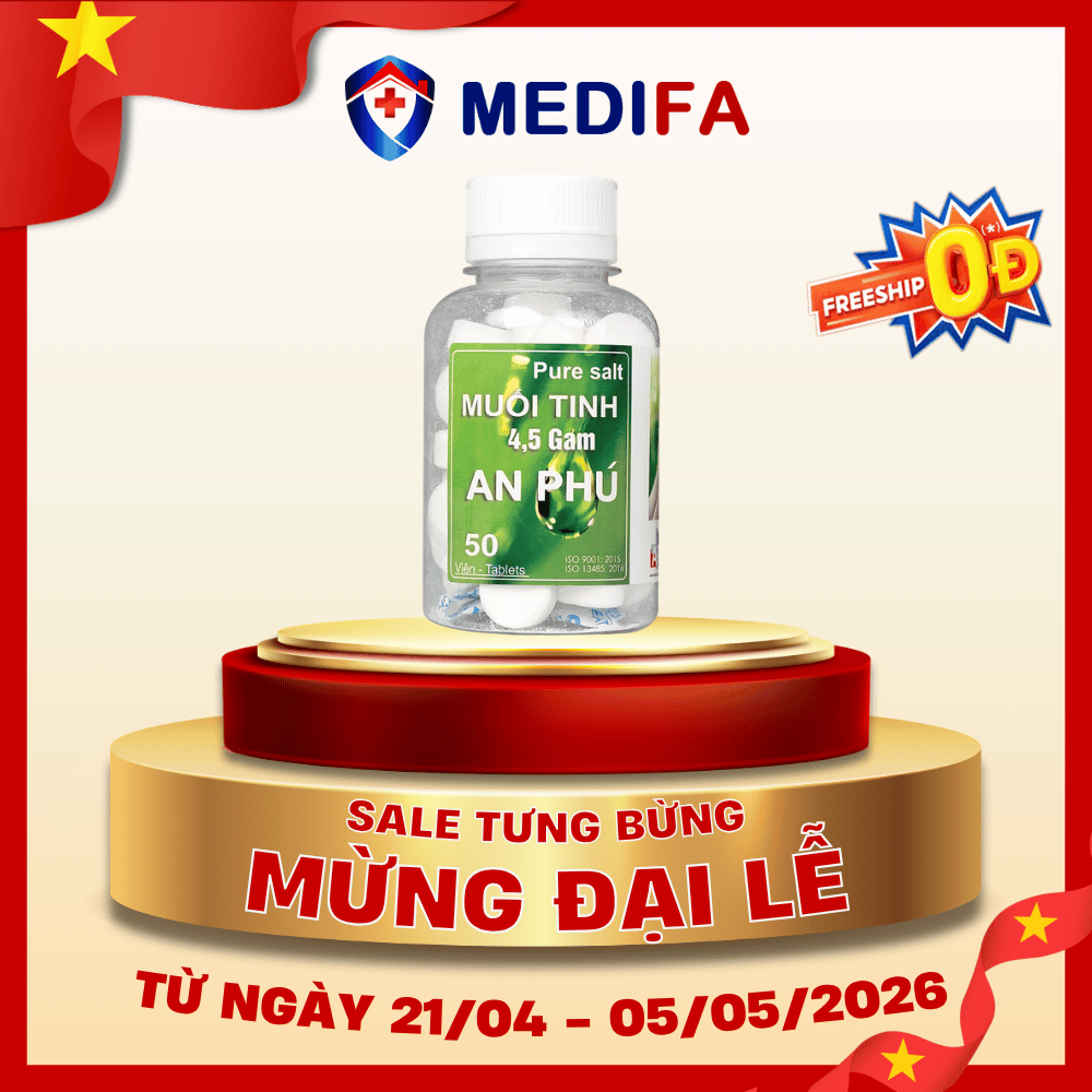 Lọ 50 Viên Muối Sinh Lý Khô Dược An Phú 4.8g
