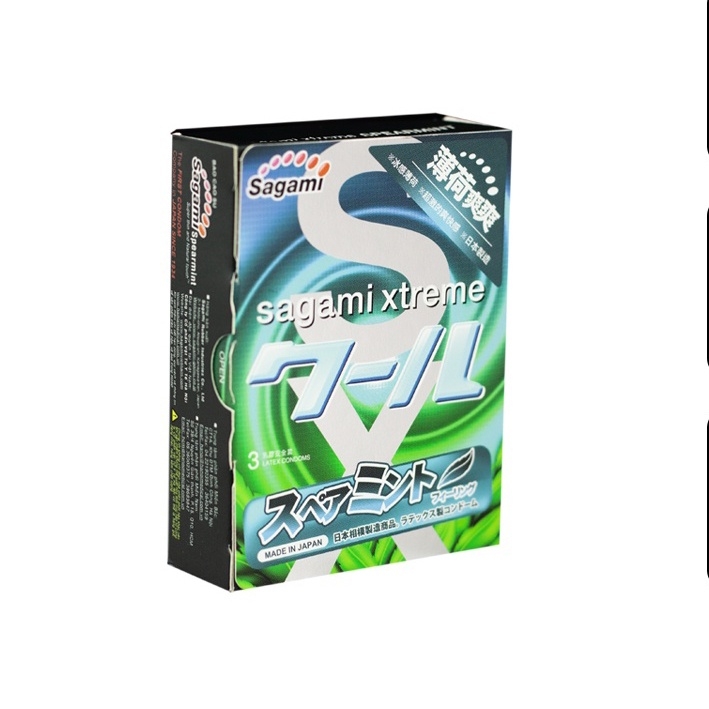 Hộp 3 chiếc bao cao su Sagami Spearmint