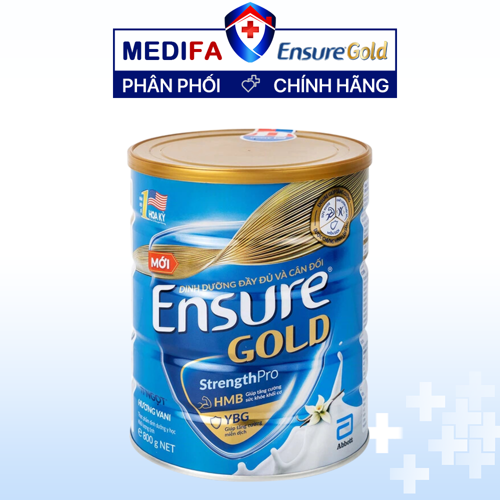 Sữa Ensure Gold hương Vani Ít Ngọt mới 800g