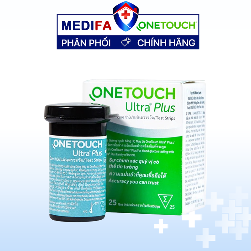 Hộp 25 que thử đường huyết OneTouch Ultra Plus