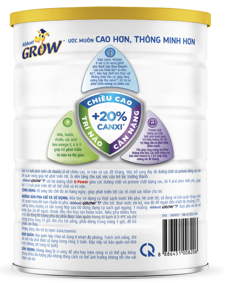 Sữa Bột Grow 1+ Abbott 800g