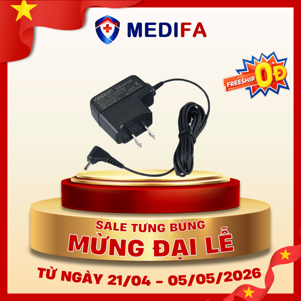 Bộ Đổi Nguồn Máy Đo Huyết Áp Bắp Tay Omron - Adapter AC220V/6VDC