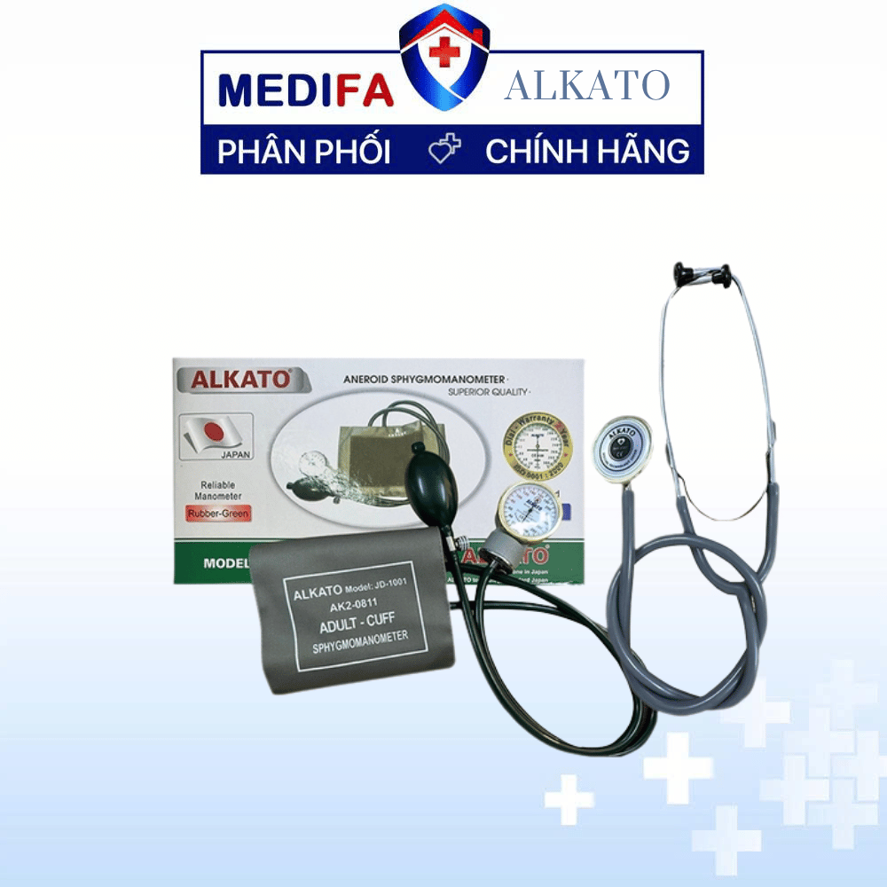 [COMBO] Bộ Máy Đo Huyết Áp Cơ ALKATO AK2-0811