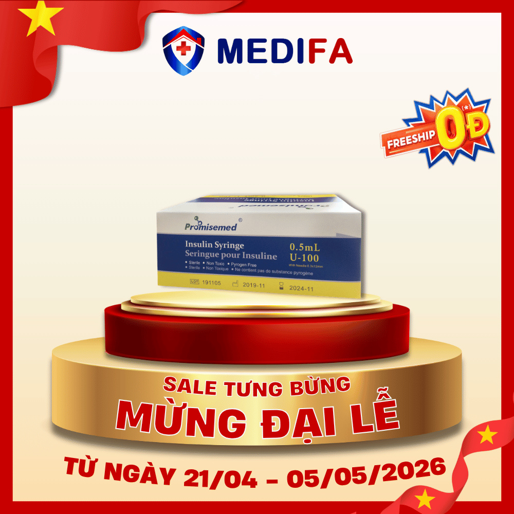 Bơm Tiêm Tiểu Đường Promisemed 0.5mL/U100