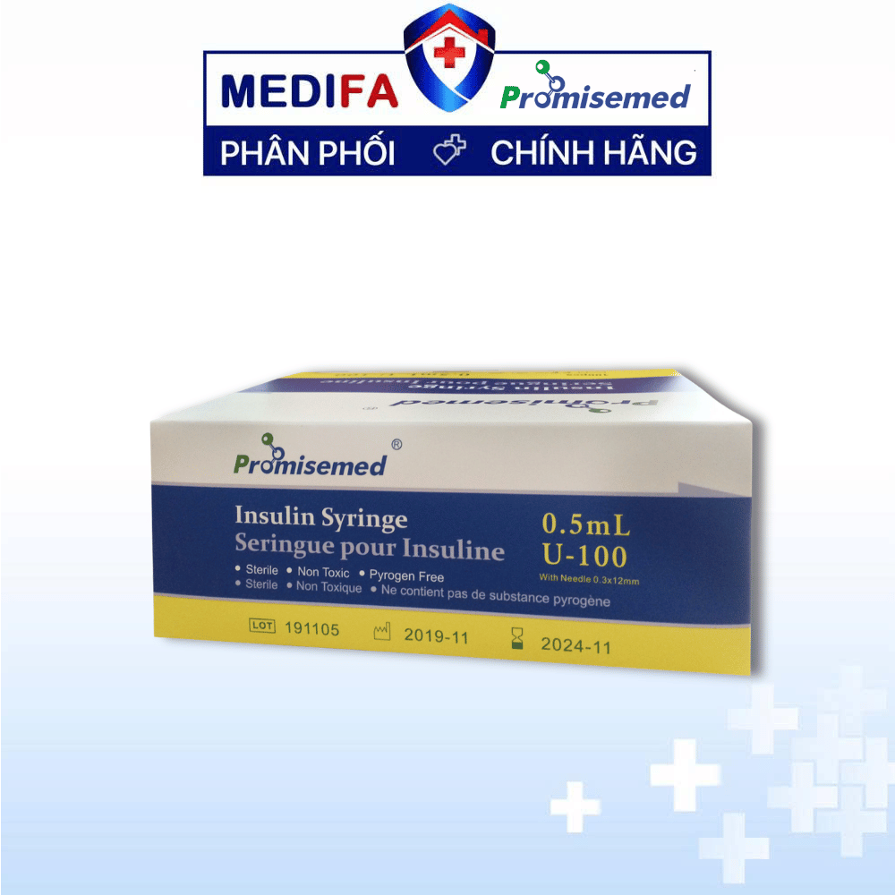 Bơm Tiêm Tiểu Đường Promisemed 0.5mL/U100