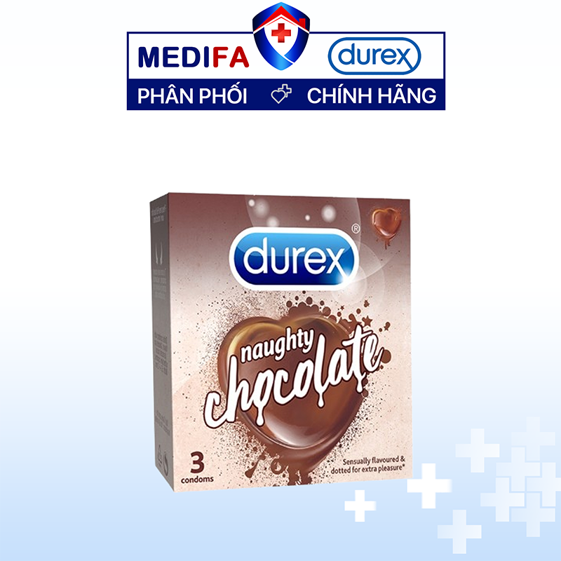 Hộp 3 chiếc bao cao su Durex Naughty Chocolate