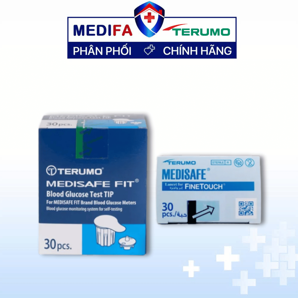 [COMBO] Hộp 30 Que Thử Đường Huyết Terumo Kèm 30 Kim Chích Máu