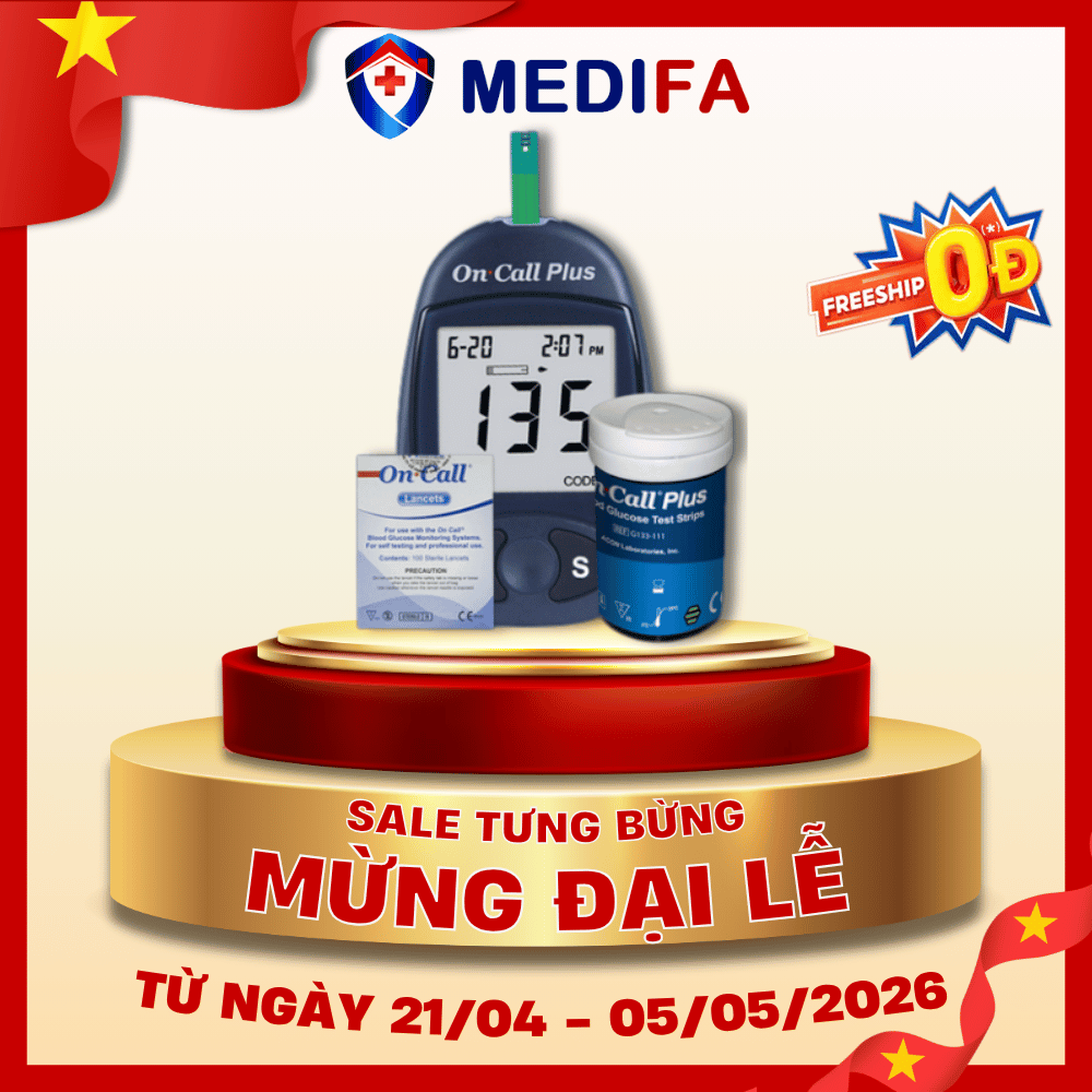 [COMBO] Máy Đo Đường Huyết On Call Plus (MG/DL) Kèm Hộp 25 Que Thử, 100 Kim On Call