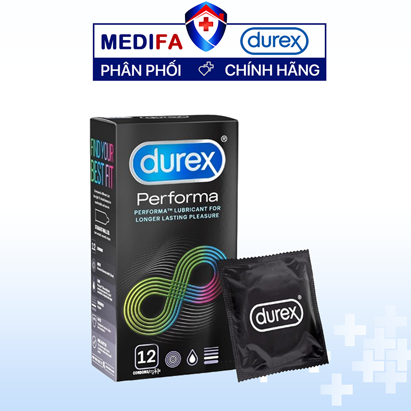 Hộp 12 chiếc bao cao su Durex Performa