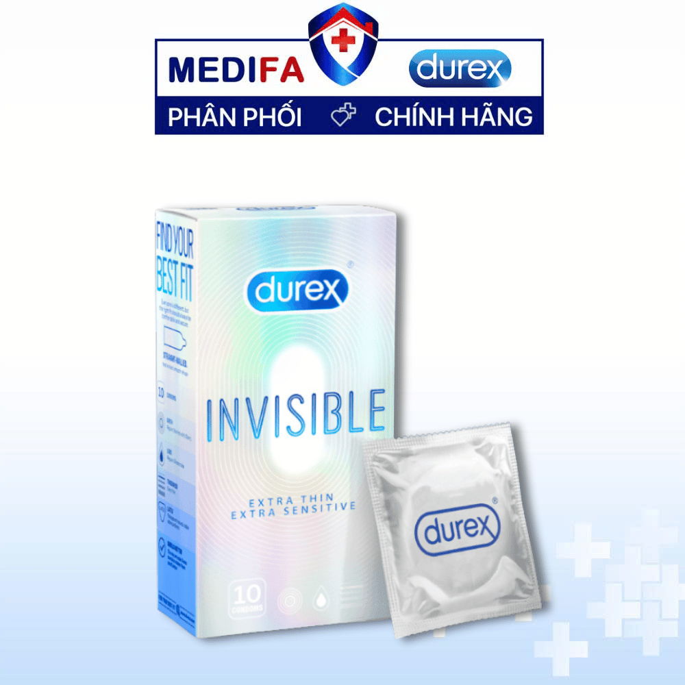 Hộp 10 Chiếc Bao Cao Su Durex Invisible Extra Thin Extra Sensitive