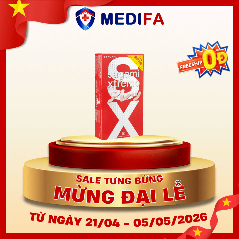 Hộp 10 chiếc bao cao su Sagami Extreme Feel Long