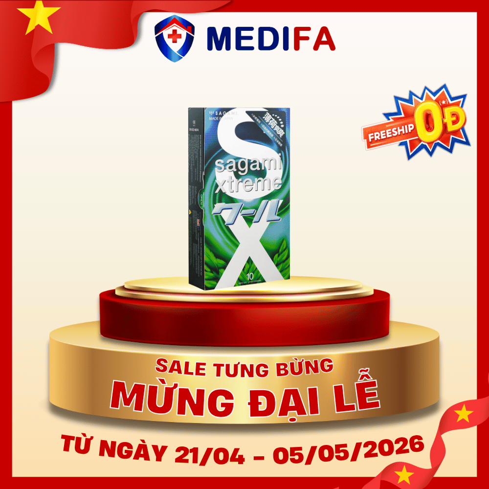Hộp 10 chiếc bao cao su Sagami Spearmint