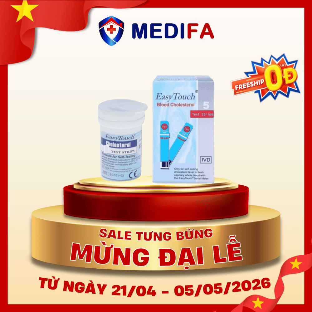 Hộp 5 Que Thử Cholesterol Easy Touch
