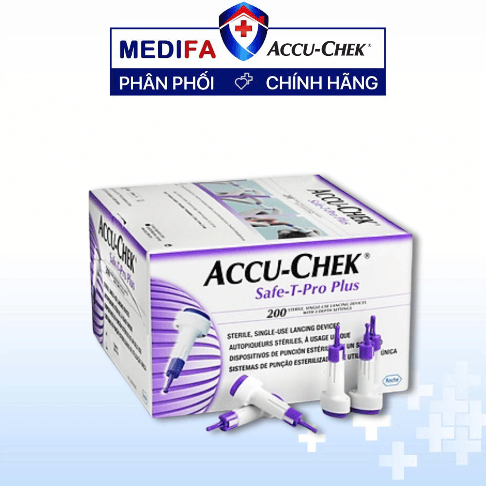 Hộp 200 Kim Lấy Máu ACCU-CHEK Safe-T-Pro Plus