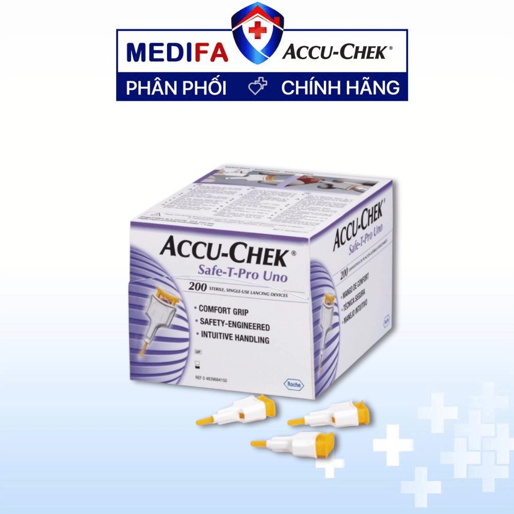 Hộp 200 Kim Lấy Máu ACCU-CHEK Safe-T-Pro Uno