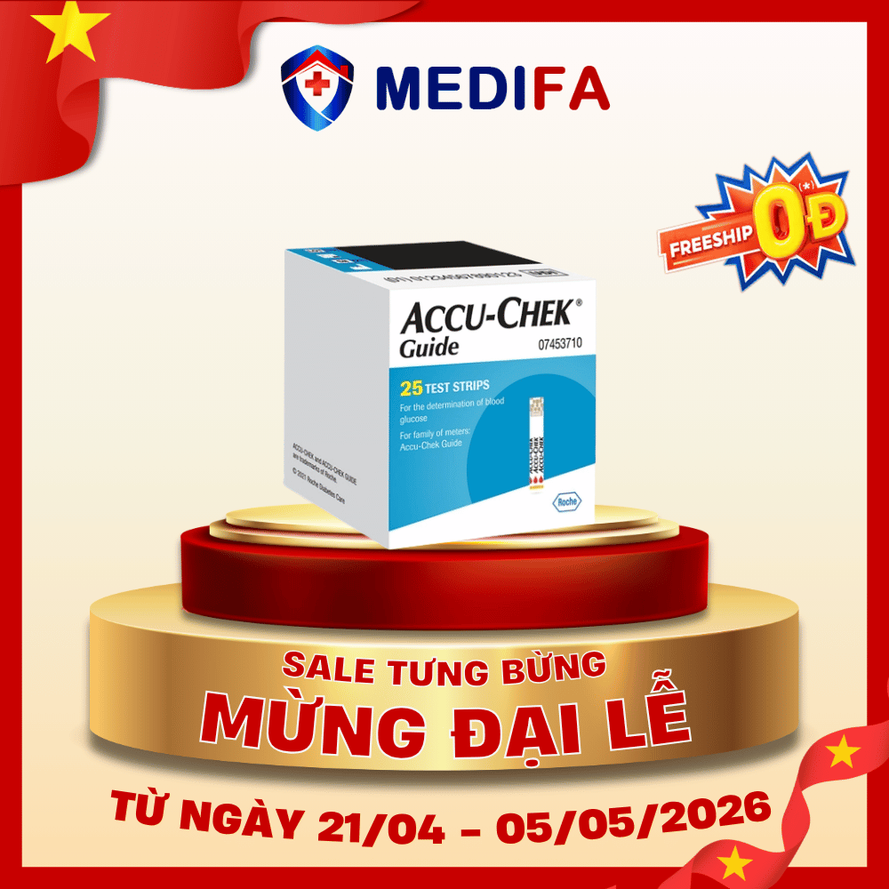 Hộp 25 que thử đường huyết ACCU-CHEK Guide