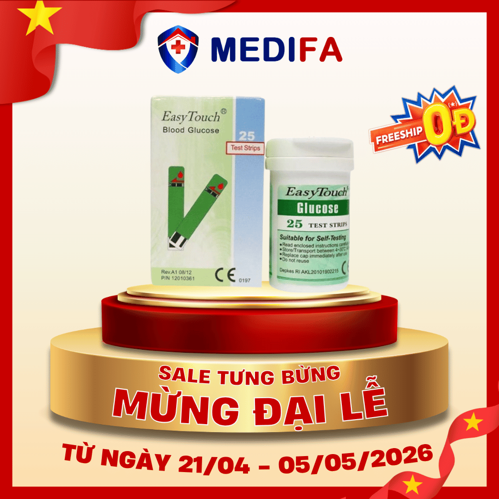 Hộp 25 Que Thử Đường Huyết Easy Touch