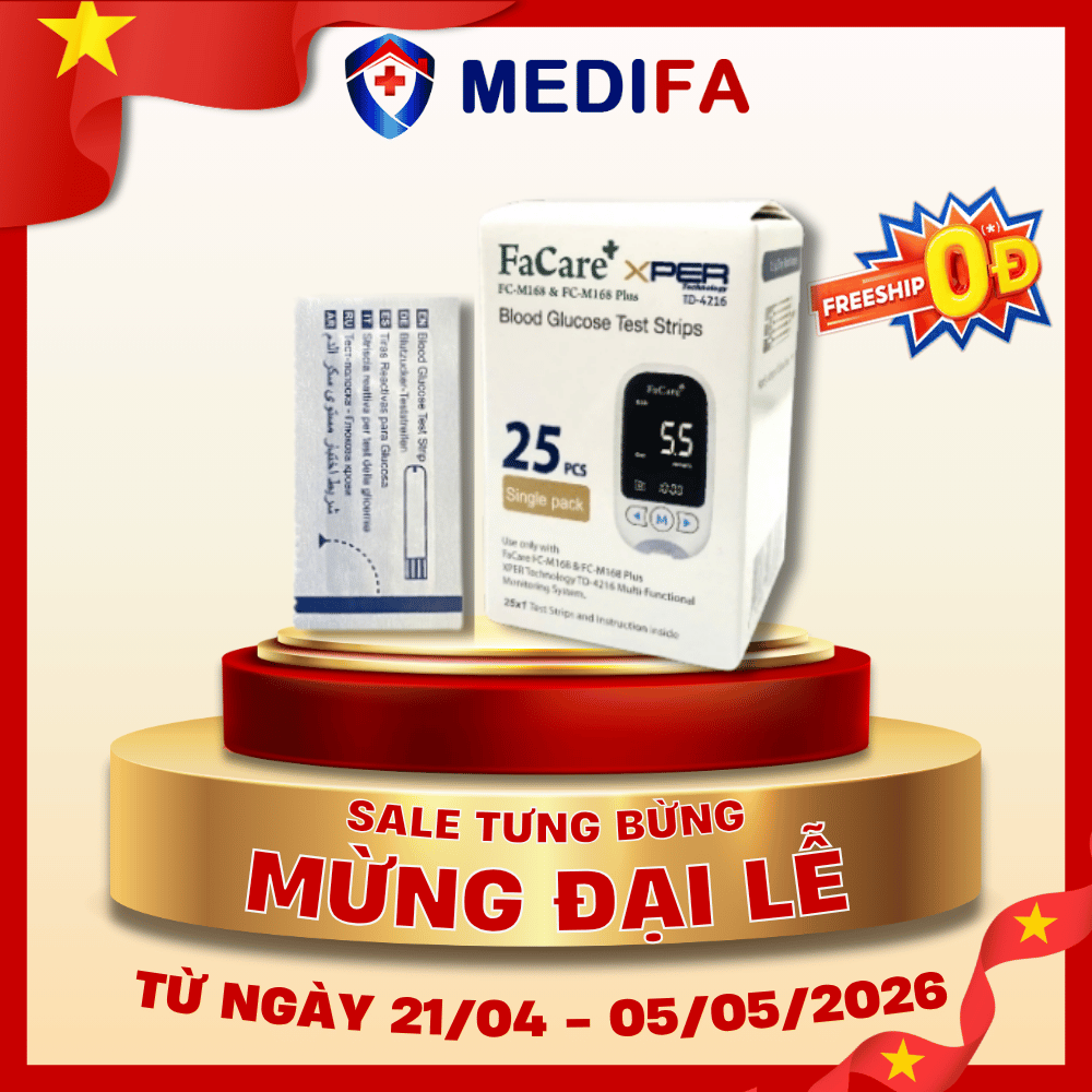 Hộp 25 Que Thử Đường Huyết FaCare FC-M168
