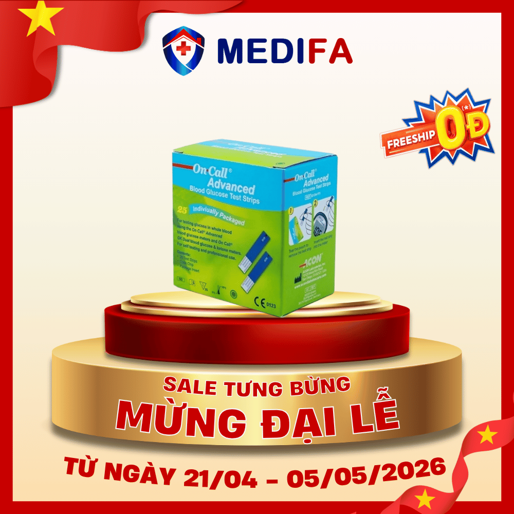 Hộp 25 que thử đường huyết On Call Advanced