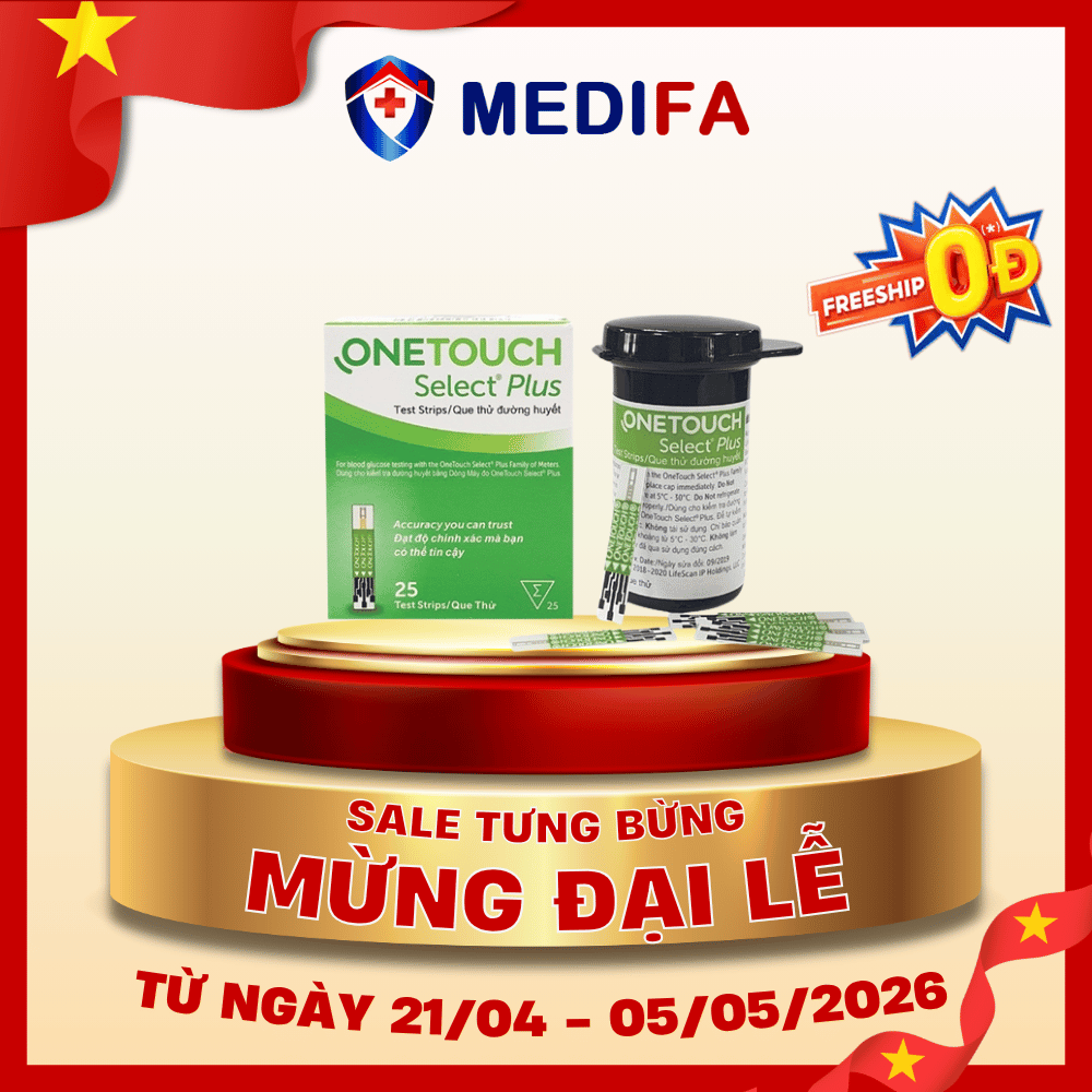 Hộp 25 que thử đường huyết OneTouch Select Plus