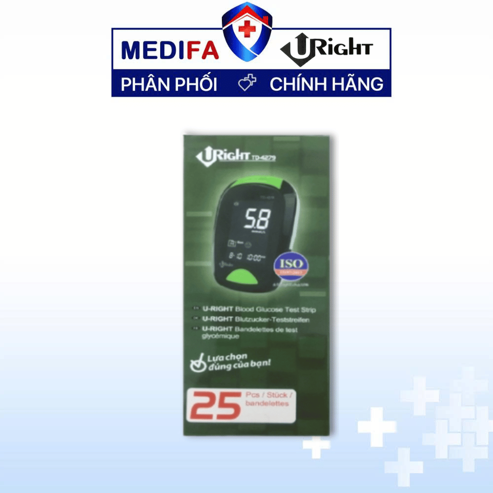 Hộp 25 Que Thử Đường Huyết URight TD-4279