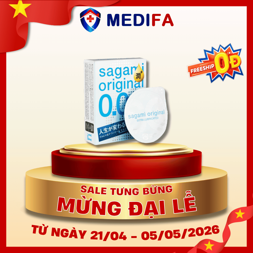 Hộp 3 chiếc bao cao su Sagami 0.02 Extra