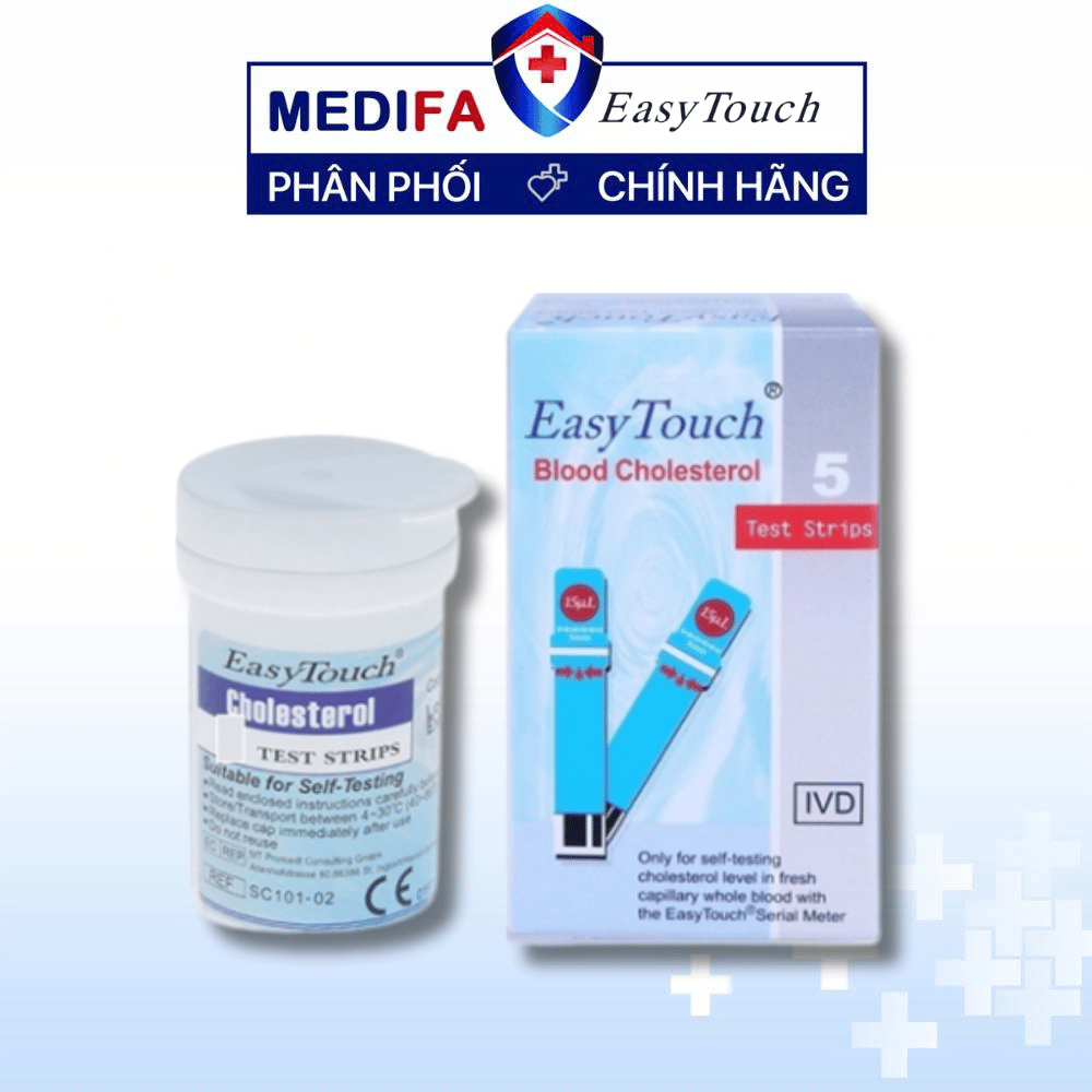 Hộp 2 Que Thử Cholesterol Easy Touch