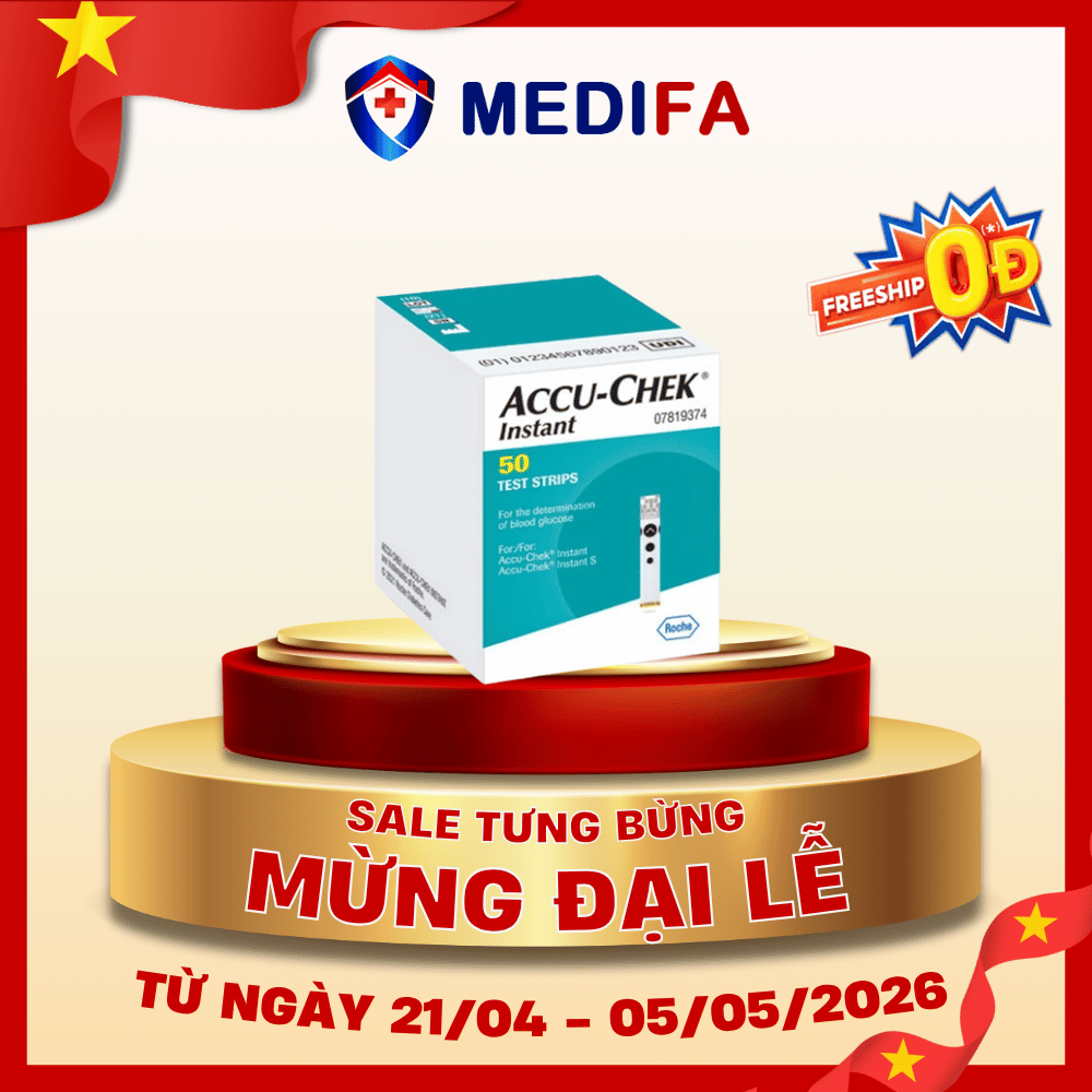Hộp 50 que thử đường huyết ACCU-CHEK Instant