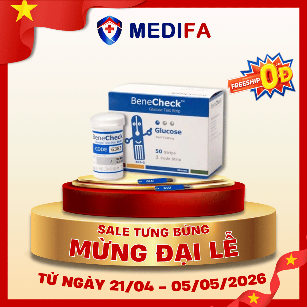 Hộp 50 Que Thử Đường Huyết BeneCheck