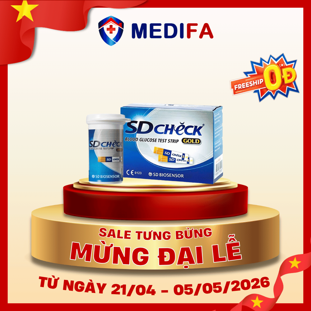 Hộp 50 que thử đường huyết SD Check Gold