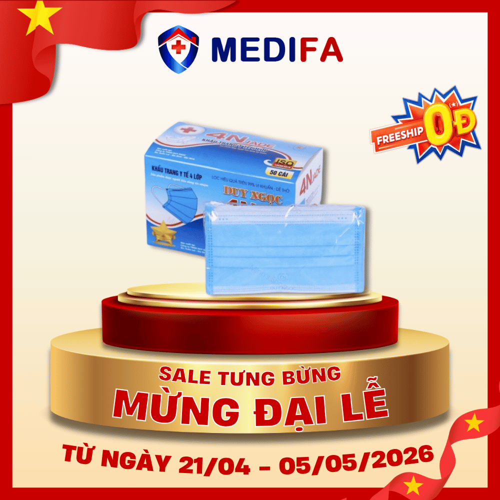 Hộp 50c Khẩu trang 4 lớp Duy Ngọc